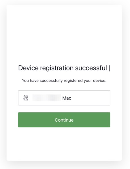 A screenshot of a device registration

AI-generated content may be incorrect.